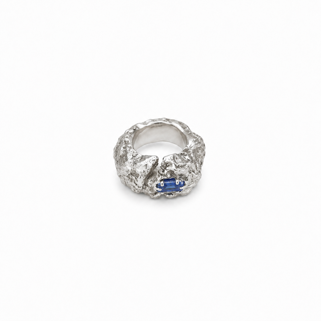 Blue Diamond Ring
